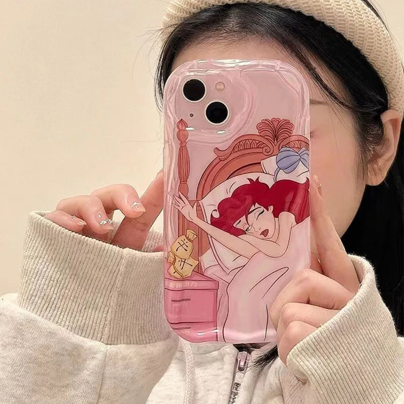 Disney Sleeping Beauty Princess Phone Case For iPhone 16 15 14 13 12 11 Pro Max XR XS X 7 8 Plus Y2K Lovely Soft Silicone Cover