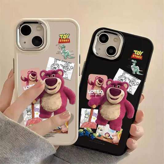 Toy Story Pink Lotso Loved Phone Case For iPhone 16 15 14 13 12 11 Pro Max XR XS X 7 8 Plus SE2 Kawaii Y2K Anti Fall Back Cover