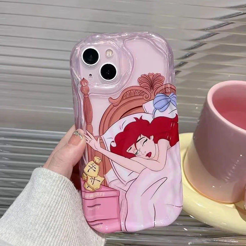 Disney Sleeping Beauty Princess Phone Case For iPhone 16 15 14 13 12 11 Pro Max XR XS X 7 8 Plus Y2K Lovely Soft Silicone Cover