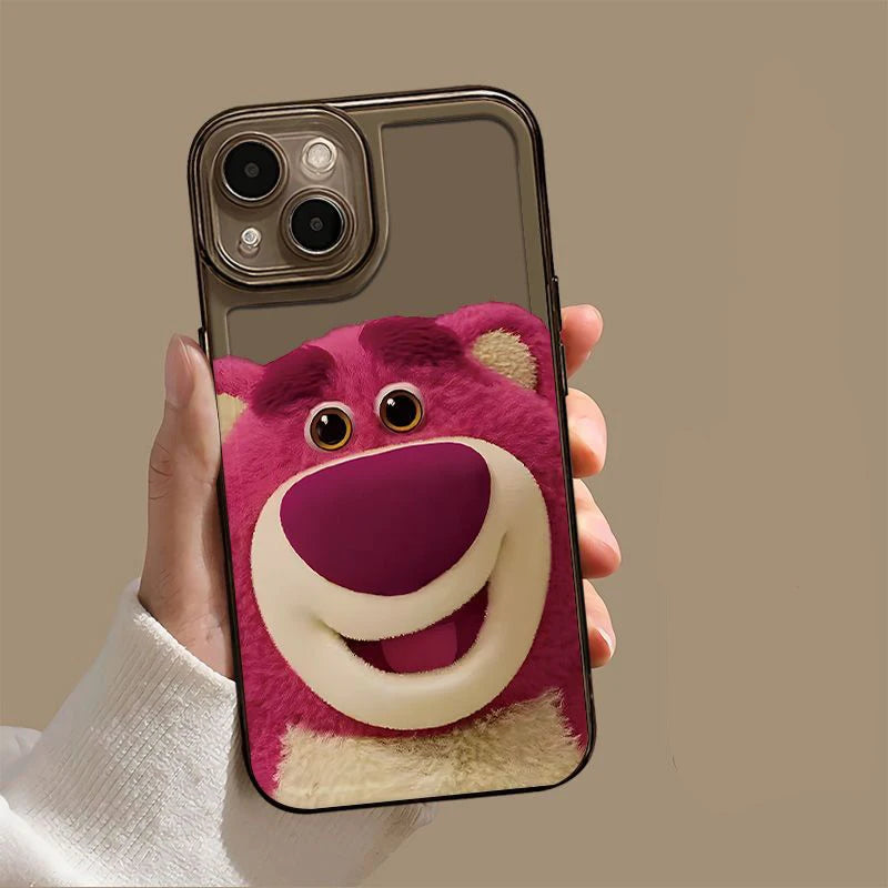 Disney Toy Story Lotso So Cute Phone Case For iPhone 15 14 13 12 11 Pro Max XR XS X 7 8 Plus Soft  Anti Fall Silicone Cover Y2K