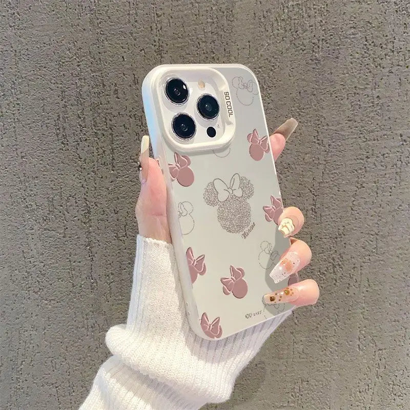 Disney Cute Mickey Mouse Avatar Phone Case for iPhone 14 Pro 15 Plus 13 Pro Max 12 11 X XS XR 12 13Mini 7 8 Plus Y2K Girl Cover