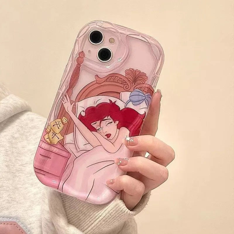 Disney Sleeping Beauty Princess Phone Case For iPhone 16 15 14 13 12 11 Pro Max XR XS X 7 8 Plus Y2K Lovely Soft Silicone Cover